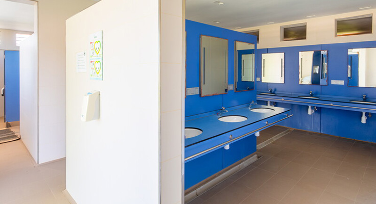Espace sanitaire du camping