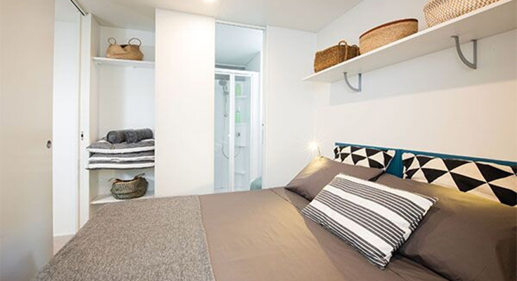 Lit double chambre mobil-home Comfort
