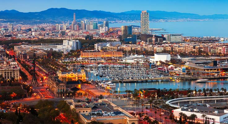 Vue de la colline de Montjuïc