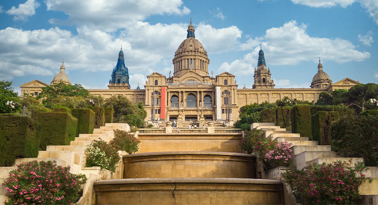 Le Palau Nacional de Bracelone, en Catalogne
