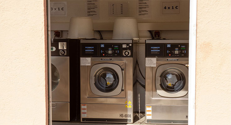 Laverie disponible au camping